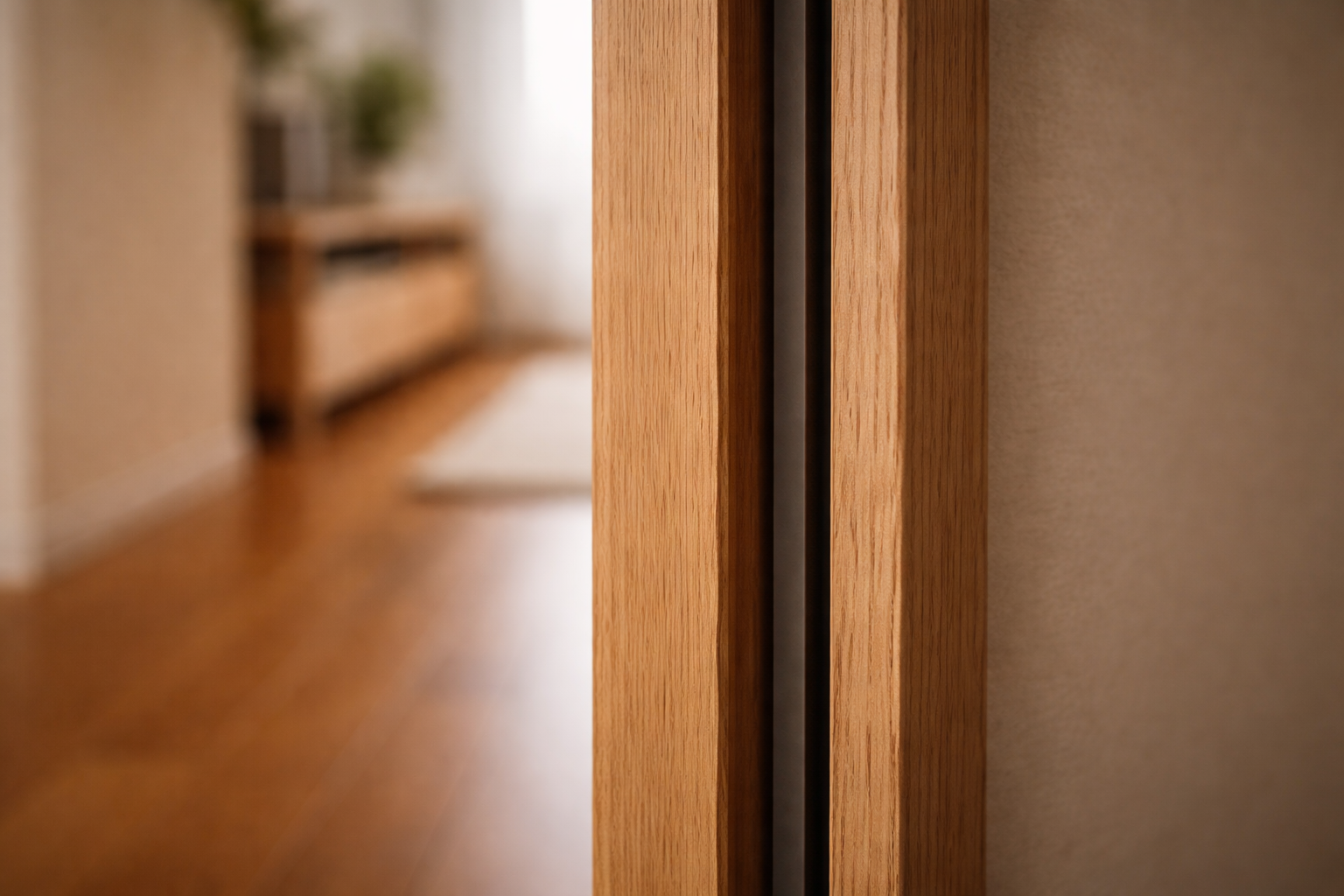 賃貸のドア枠と隙間の様子