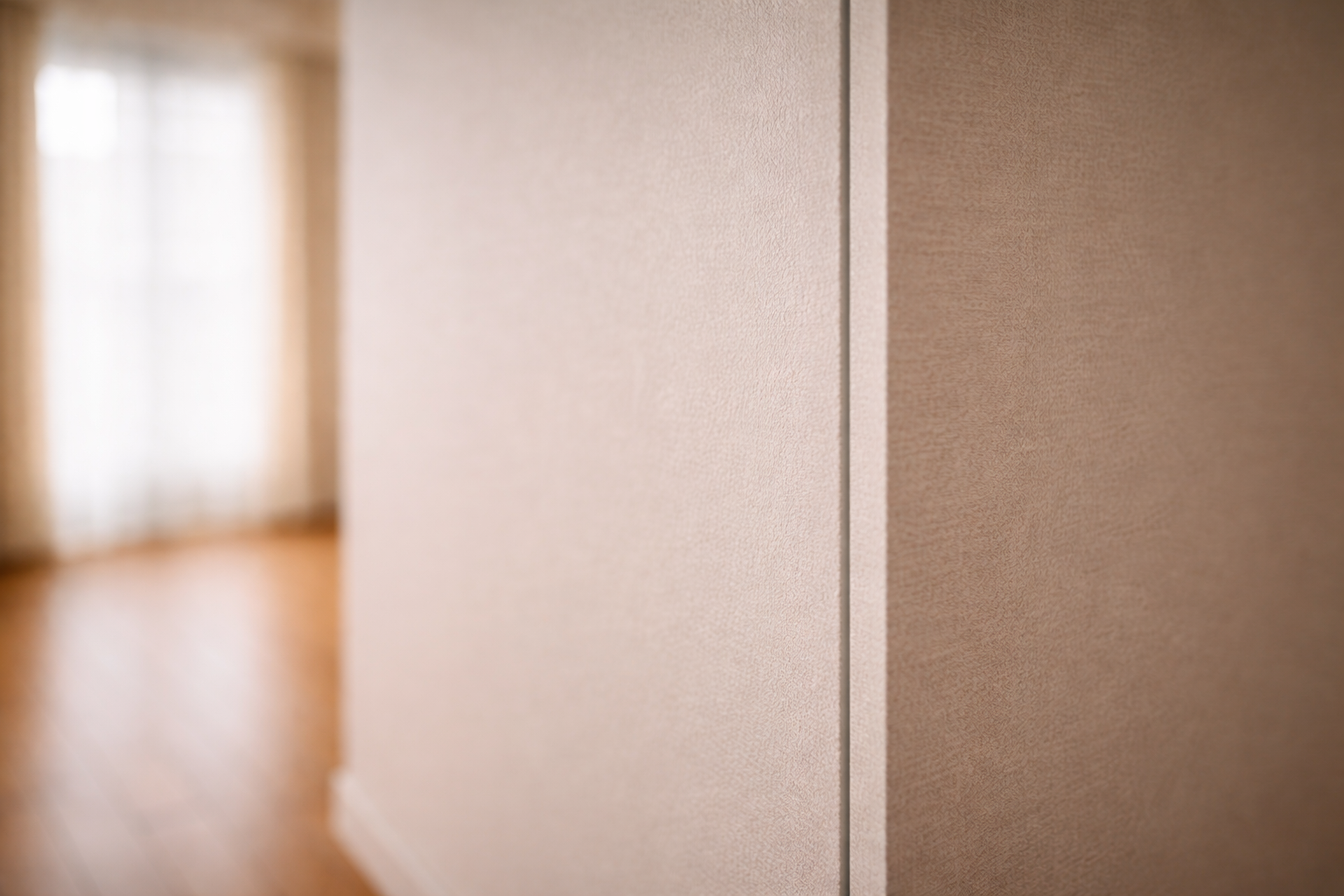 賃貸の室内の壁と間仕切りの様子