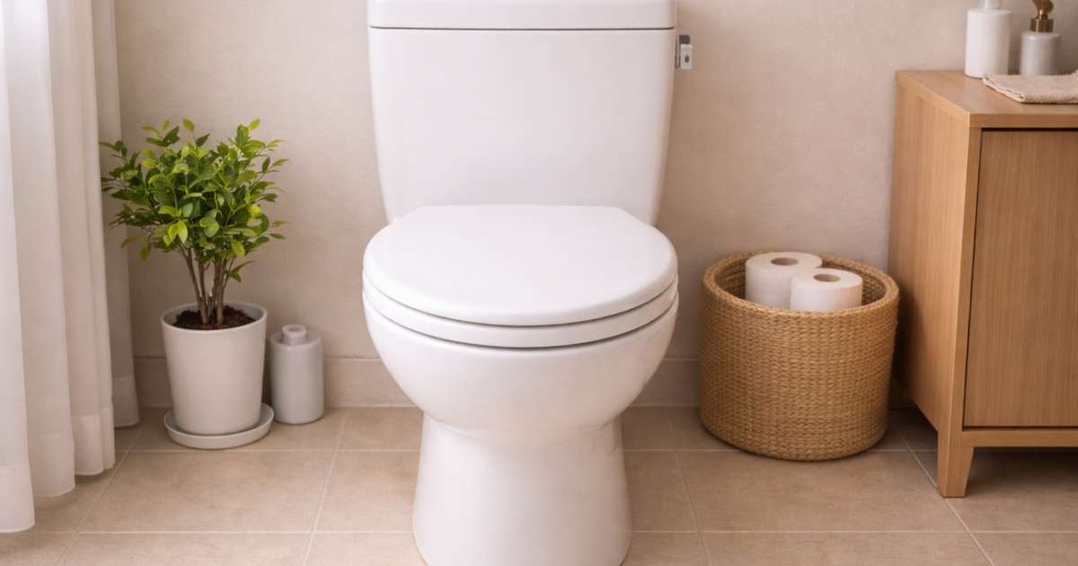 清潔な一般家庭のトイレ。